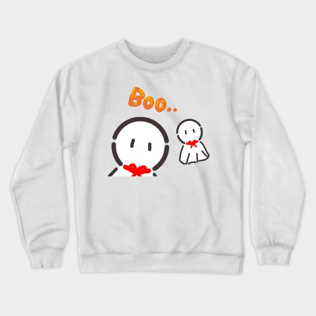 Little Ghost Boo Crewneck Sweatshirt by JojoCraft